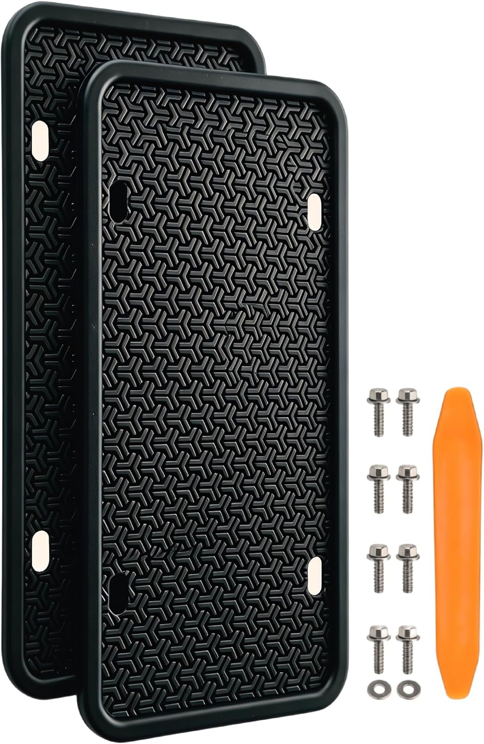 B0H266FW8Q 2 pack silicone license plate frame with screws